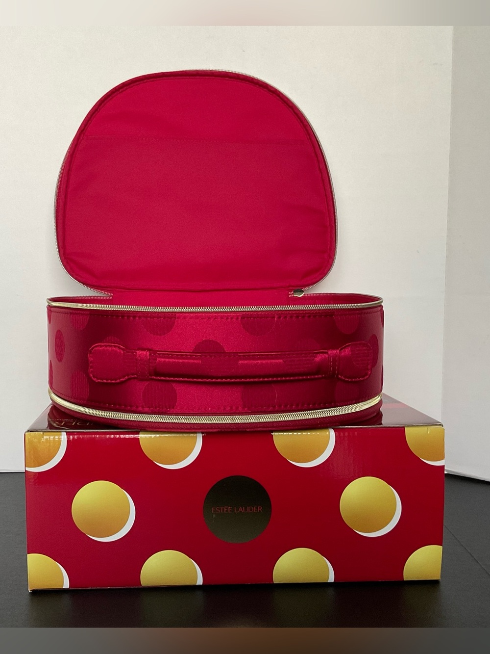Estée Lauder Red Polka Dot Train Case